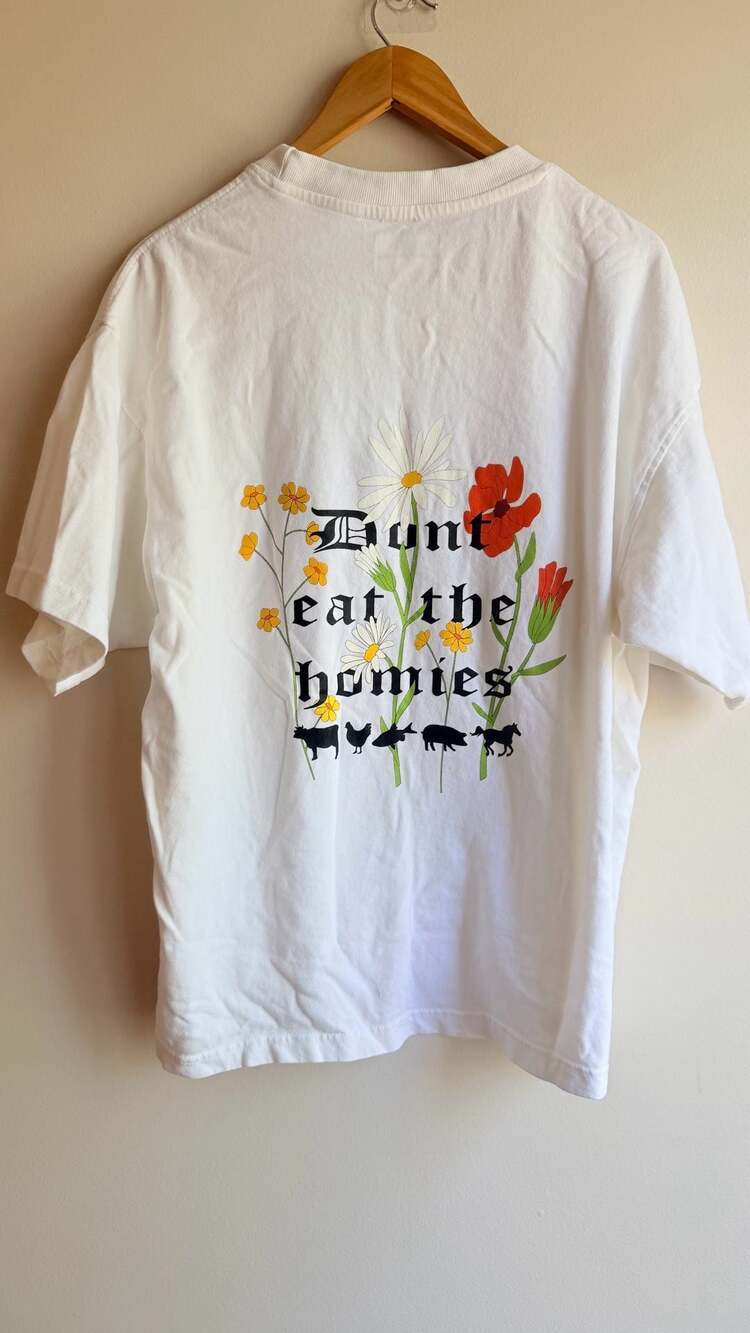Dont Eat The Homies Flower Tee White Size XL - Picture 2 of 6